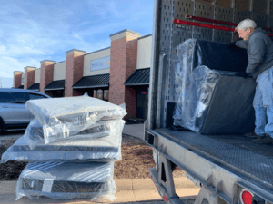 moving mattresses from a semi trailer