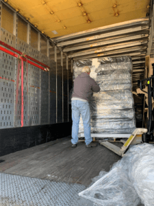 moving mattresses from a semi trailer